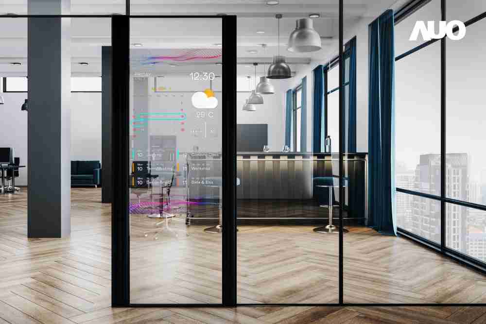 60吋Micro LED透明窗屏显示器，，，可依需求调整并延伸应用于不同场域，，包括汽车侧窗或家庭玄关、、、智慧橱窗、、、、商业展示等面向，，，，提供丰富的信息娱乐内容