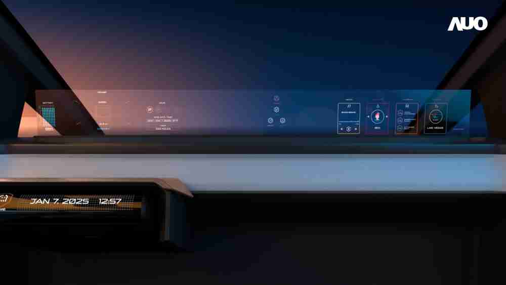 开云电子无界透明显示接口(Horizon Image Glass)透过车运算方案整合仪表板、、、、中控台及副驾显示器，，一体式全景呈现，，提供乘用者清晰的前方视野、、行车必要信息与娱乐功能
